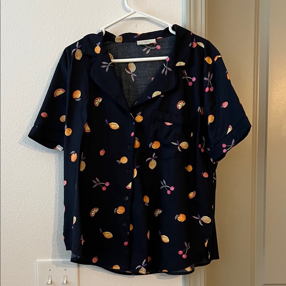 LOFT Floral Pajama Shirt - Picture 1 of 6